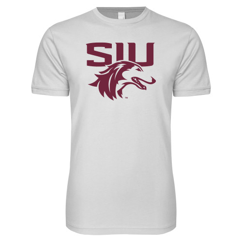  Next Level White SoftStyle T Shirt - SIU Saluki
