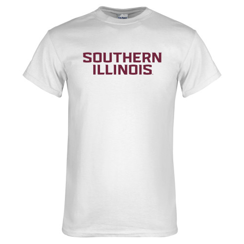  White T Shirt - Southern Illinois Stacked