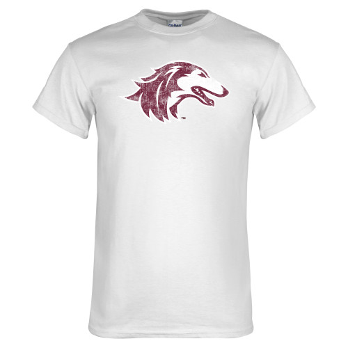  White T Shirt - Saluki Distressed