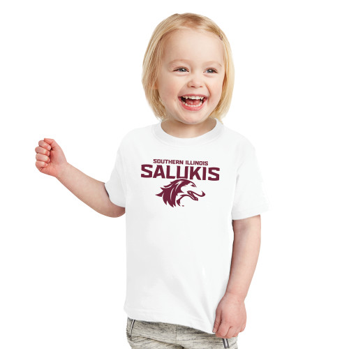  Toddler White T Shirt - Southern Illinois Salukis