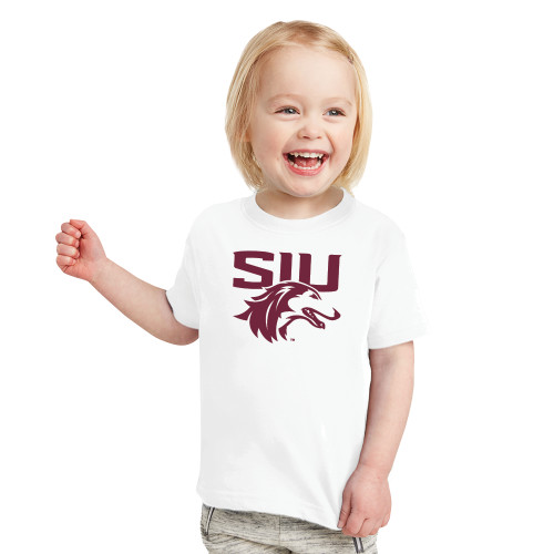  Toddler White T Shirt - SIU Saluki