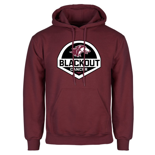  Maroon Fleece Hoodie - Blackout Cancer
