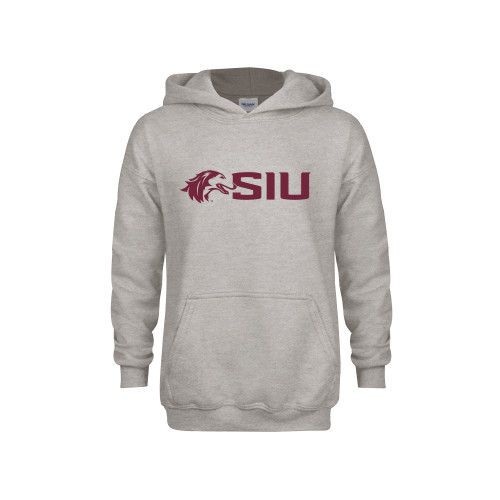  Youth Grey Fleece Hood - Saluki SIU