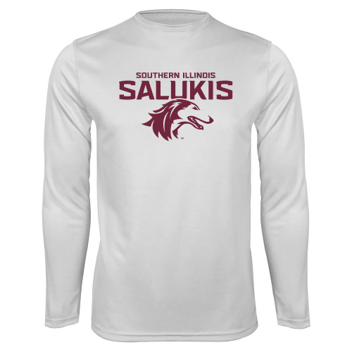  White Performance Long Sleeve Shirt - Southern Illinois Salukis