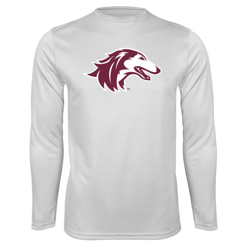  White Performance Long Sleeve Shirt - Saluki
