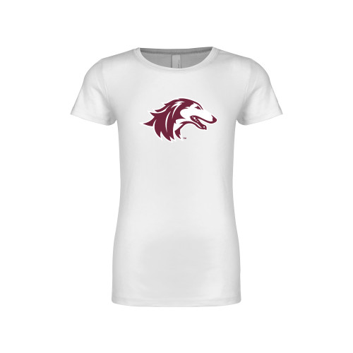  Next Level Girls White Fashion Fit T Shirt - Saluki