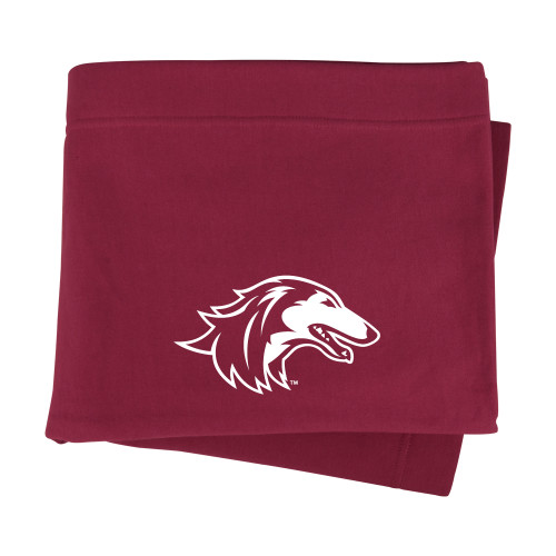  Maroon Sweatshirt Blanket - Saluki