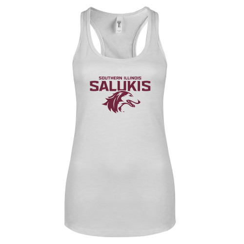  Next Level Racerback Tank White - Southern Illinois Salukis