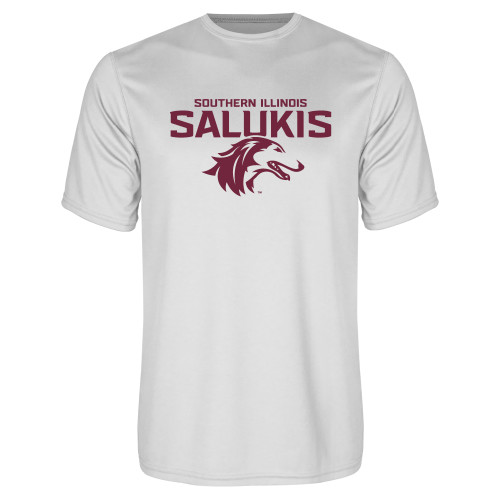  White Performance Tee - Southern Illinois Salukis