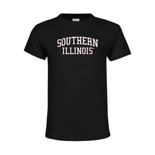  Youth Black T Shirt - Southern Illinois Stacked Collegiate