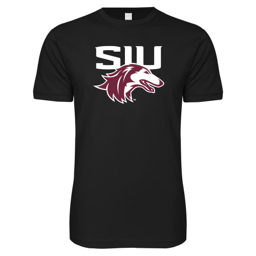  Next Level Black SoftStyle T Shirt - SIU Saluki
