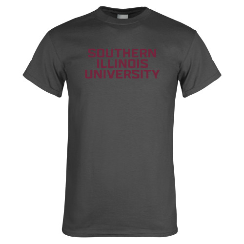  Charcoal T Shirt - Southern Illinois University Stacked