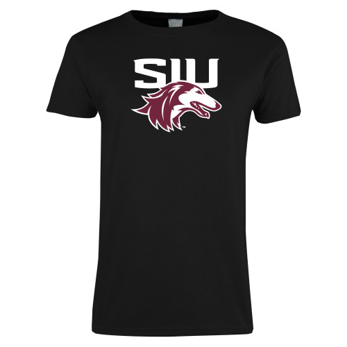  Womens Black Short Sleeve Tee - SIU Saluki