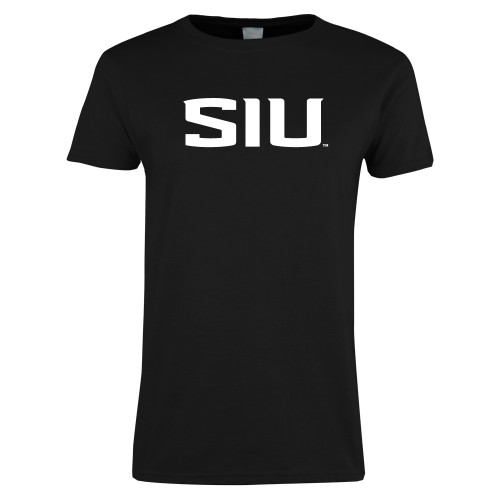  Womens Black Short Sleeve Tee - SIU