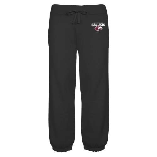  ENZA Womens Black Banded Fleece Capri - Southern Illinois Salukis