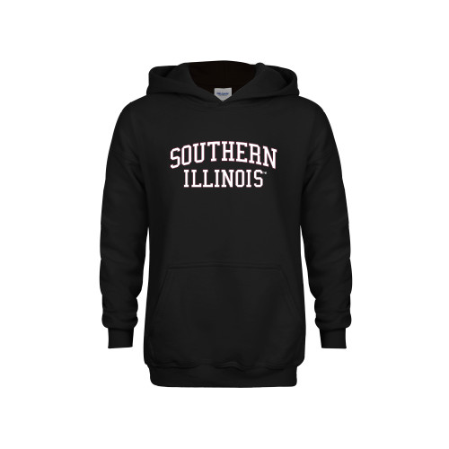  Youth Black Fleece Hoodie - Southern Illinois Stacked Collegiate