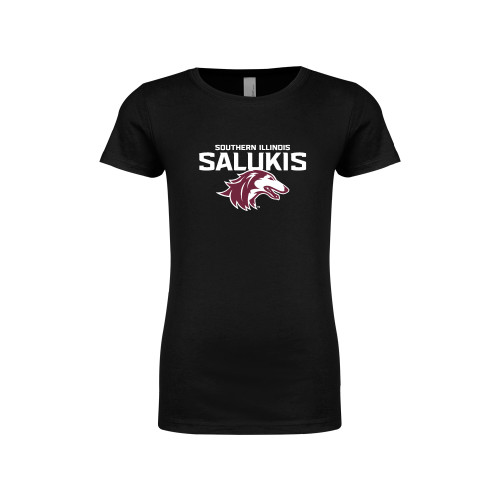  Next Level Girls Black Fashion Fit T Shirt - Southern Illinois Salukis