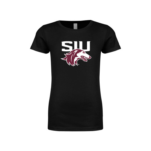  Next Level Girls Black Fashion Fit T Shirt - SIU Saluki