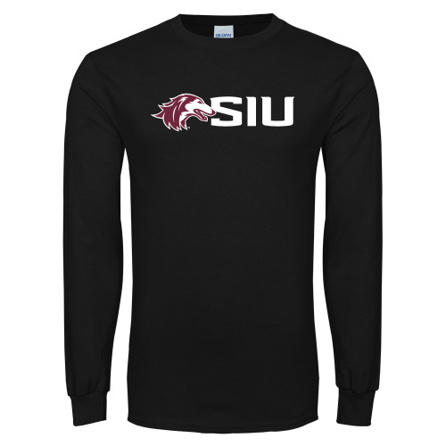  Black Long Sleeve T Shirt - Saluki SIU