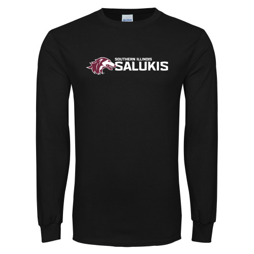  Black Long Sleeve T Shirt - Southern Illinois Saluki Horizontal