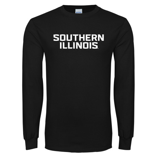  Black Long Sleeve T Shirt - Southern Illinois Stacked