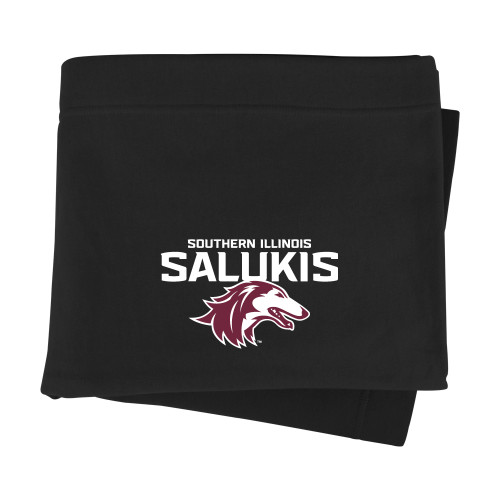  Black Sweatshirt Blanket - Southern Illinois Salukis