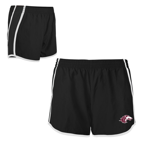  Womens Black/White Team Short - Saluki