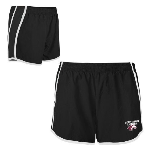  Womens Black/White Team Short - Southern Illinois