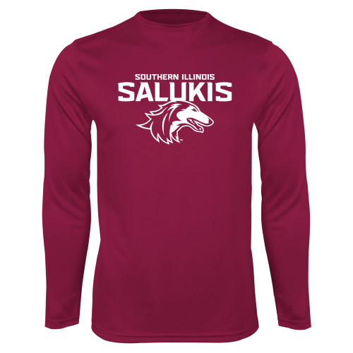  Maroon Performance Long Sleeve Shirt - Southern Illinois Salukis
