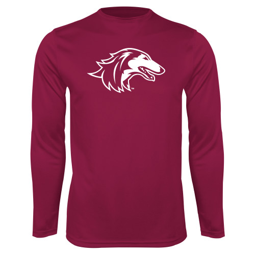  Maroon Performance Long Sleeve Shirt - Saluki