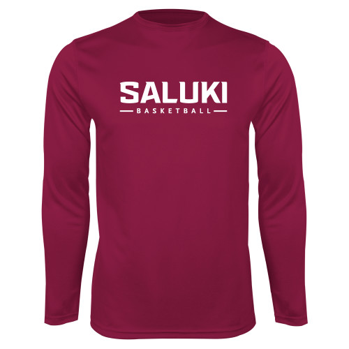  Maroon Performance Long Sleeve Shirt - Basketball
