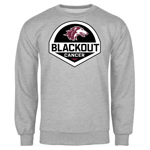 Grey Fleece Crew - Blackout Cancer