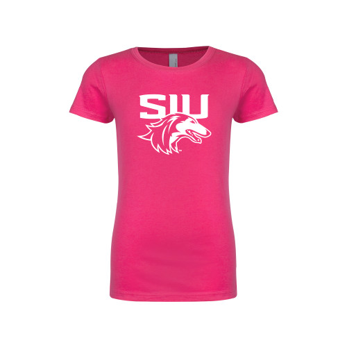  Next Level Girls Fuchsia Fashion Fit T Shirt - SIU Saluki