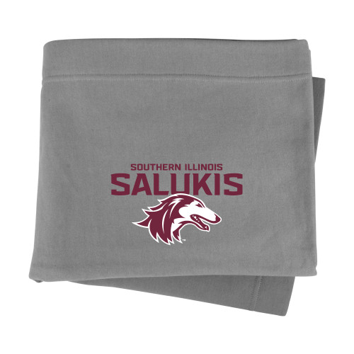 Southern Illinois Grey Sweatshirt Blanket