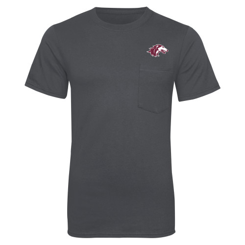  Charcoal T Shirt w/Pocket - Saluki