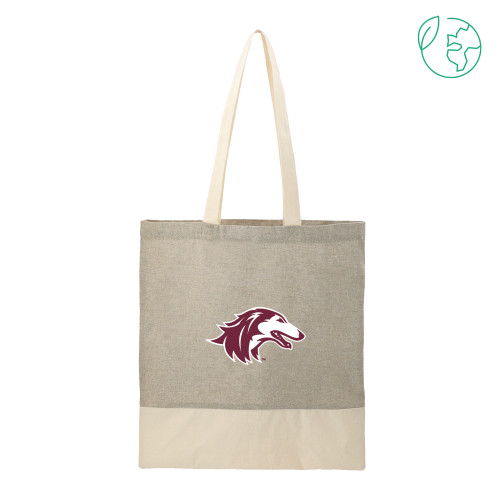  Split Recycled Grey Cotton Twill Convention Tote - Saluki
