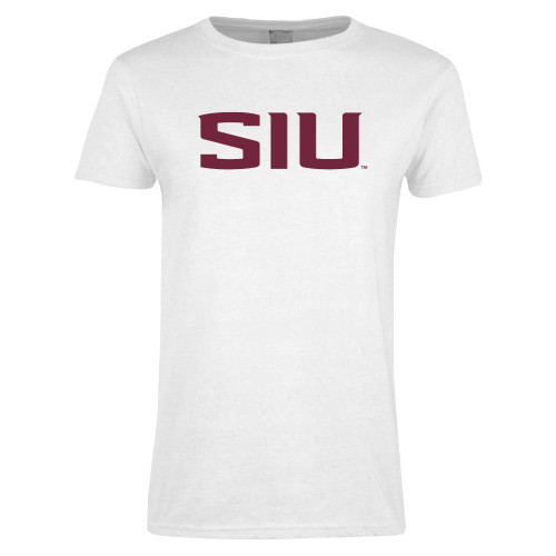  Womens White Short Sleeve Tee - SIU
