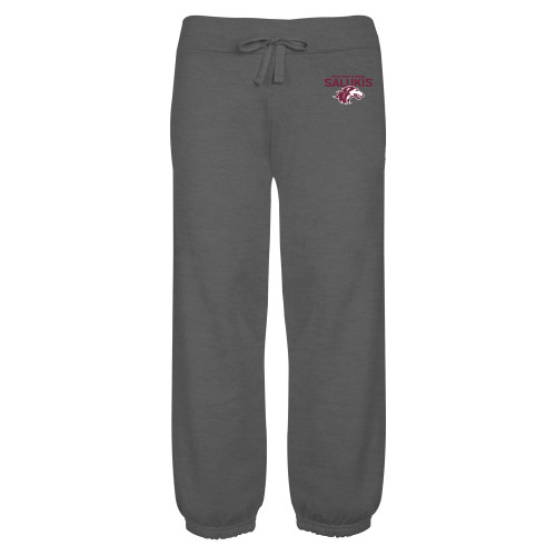  ENZA Womens Dark Heather Banded Fleece Capri - Southern Illinois Salukis