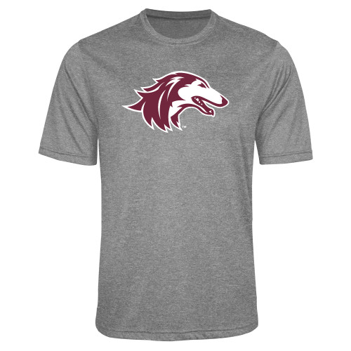  Grey Heather Performance Contender Tee - Saluki