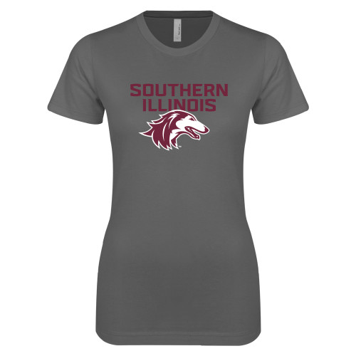  Next Level Womens Charcoal Boyfriend Tee - Southern Illinois