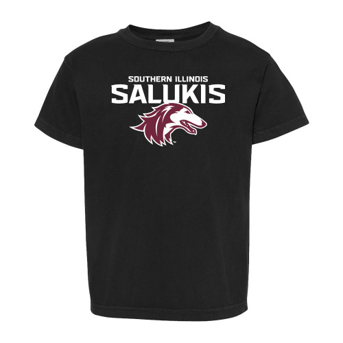  Comfort Colors Youth Black T Shirt - Southern Illinois Salukis