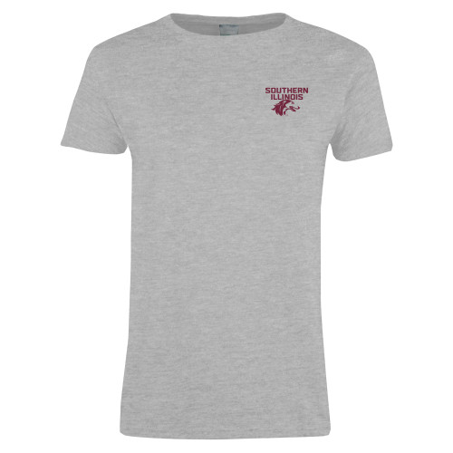  Womens Grey Short Sleeve Tee - Southern Illinois
