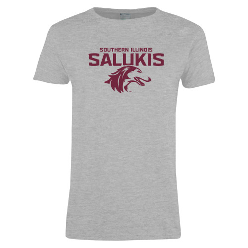  Womens Grey Short Sleeve Tee - Southern Illinois Salukis