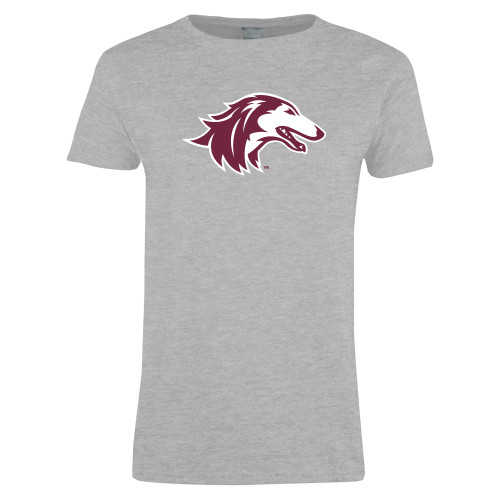  Womens Grey Short Sleeve Tee - Saluki