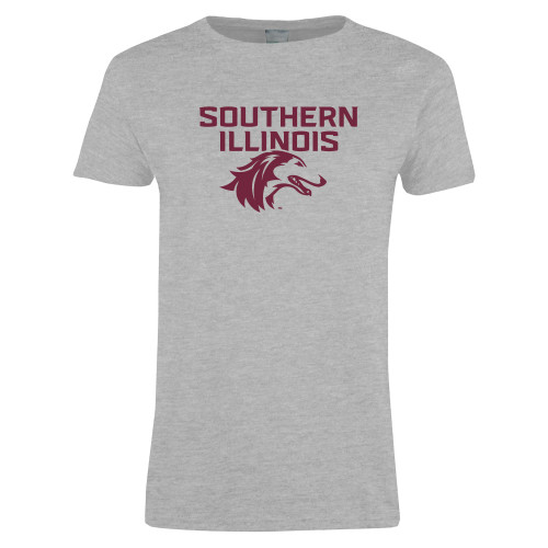  Womens Grey Short Sleeve Tee - Southern Illinois