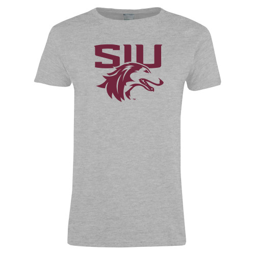  Womens Grey Short Sleeve Tee - SIU Saluki