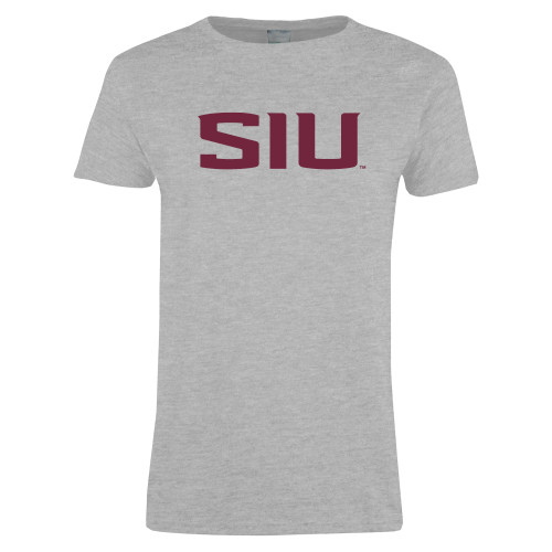  Womens Grey Short Sleeve Tee - SIU