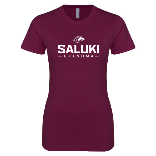  Next Level Womens Maroon Boyfriend Tee - Grandma
