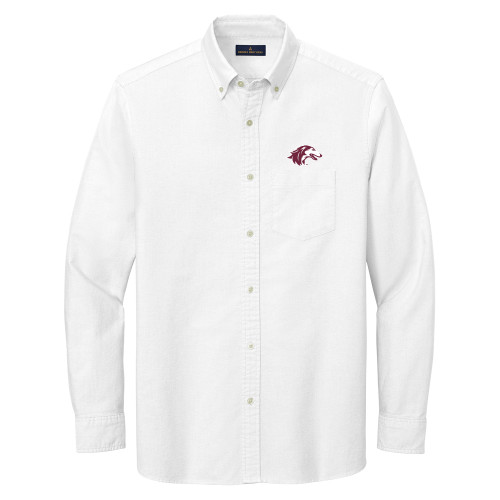  Brooks Brothers Mens White Casual Oxford Cloth Shirt - Saluki
