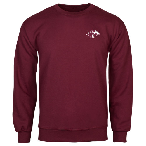  Maroon Fleece Crew - Saluki Embroidery